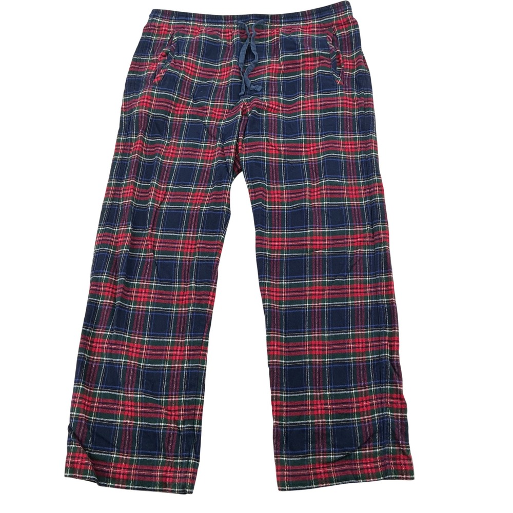 Gap Pendleton Pajama Pants Mens XL Blue Red Plaid Cotton Loungewear Preppy